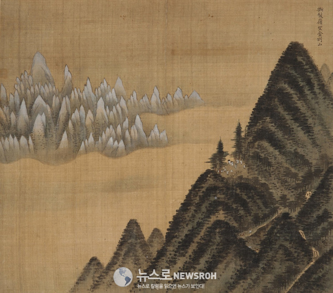 Figure 1 Jeong Seon. Mount Geumgang Viewed from Danbal Ridge, leaf from the Album of Mount Geumgang, 1711. Ink and light color on silk. National Museum of Korea, Seoul. Treasur.jpg